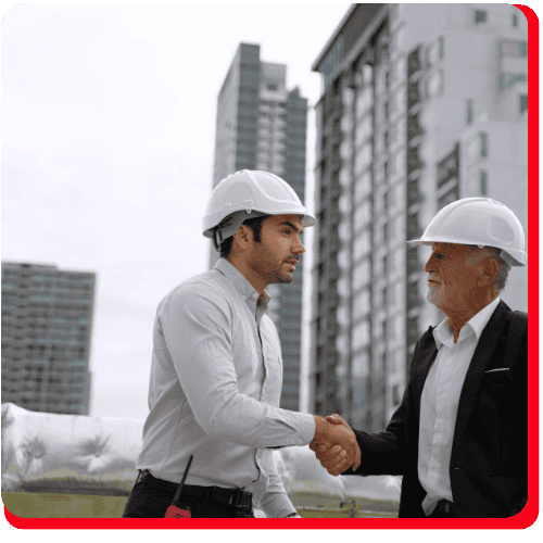 Engineers shaking hands on a restoration project in Toronto Ontario