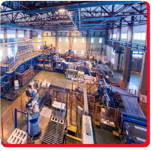 Interior view of a large Toronto manufacturing facility potentially requiring commercial asbestos removal and abatement services.