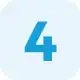 A large blue number 4 is centered on a light, subtly gradient background, symbolizing expertise in commercial restoration services including water damage restoration, commercial water damage restoration, fire damage restoration, and commercial fire restoration.