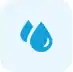 A blue water droplet icon with a smaller droplet on a light background, symbolizing commercial restoration services including commercial water damage restoration, fire damage restoration, and commercial fire restoration.
